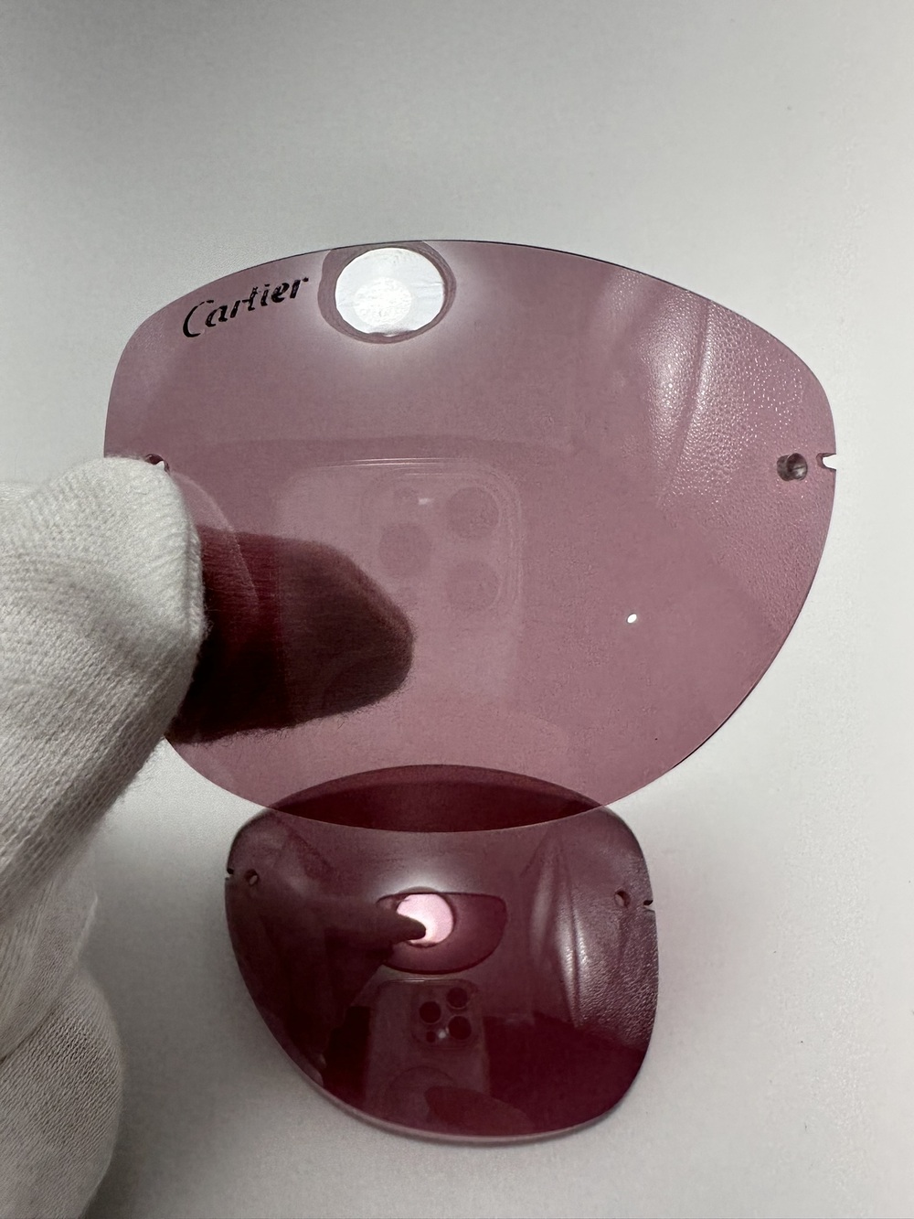 Cartier Nolita C Deco Sunglasses Replacement Lenses 58mm Pink Lavender Trivex